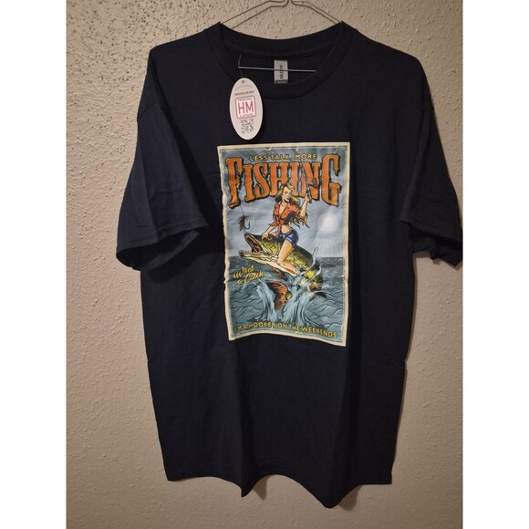 Gildan Other - Gildan L New Less Talk More Fishing What A Catch Hooker On The Weekend T Shirt